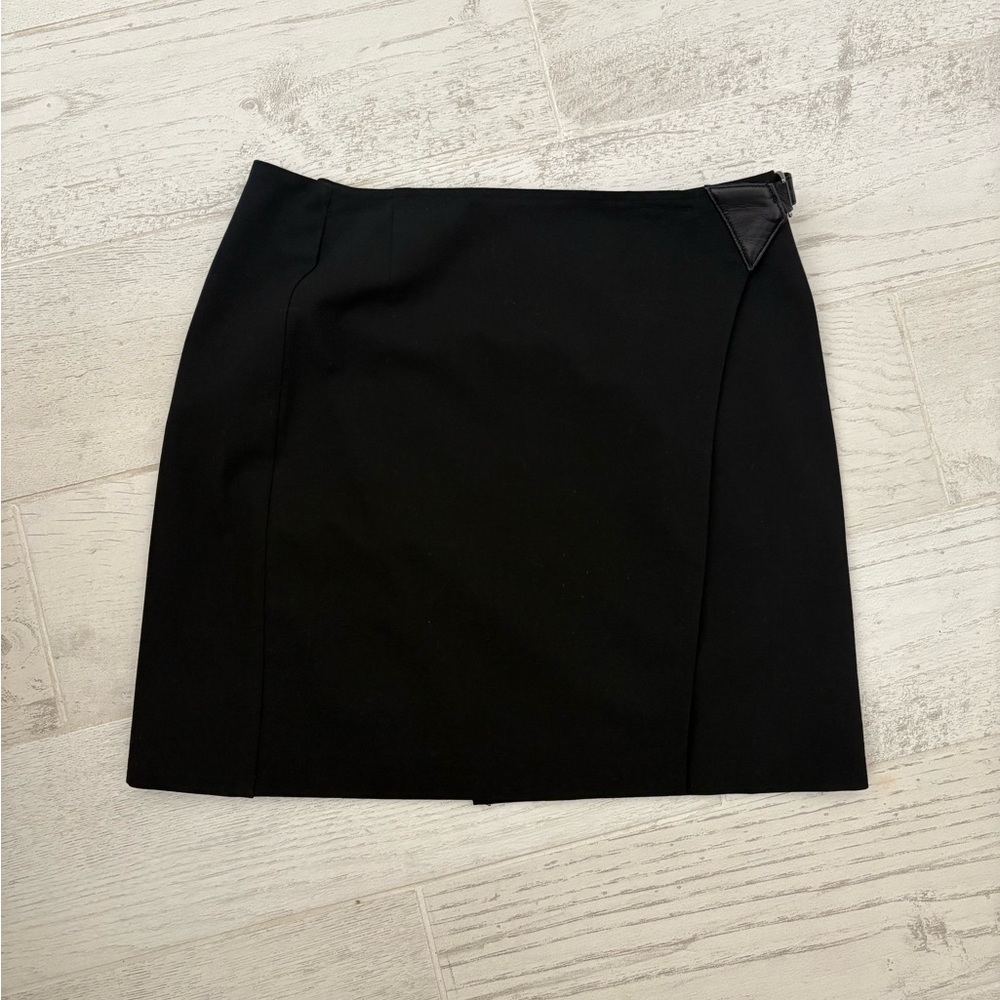 Barbara Bui Black Mini Skirt with Leather Accent
